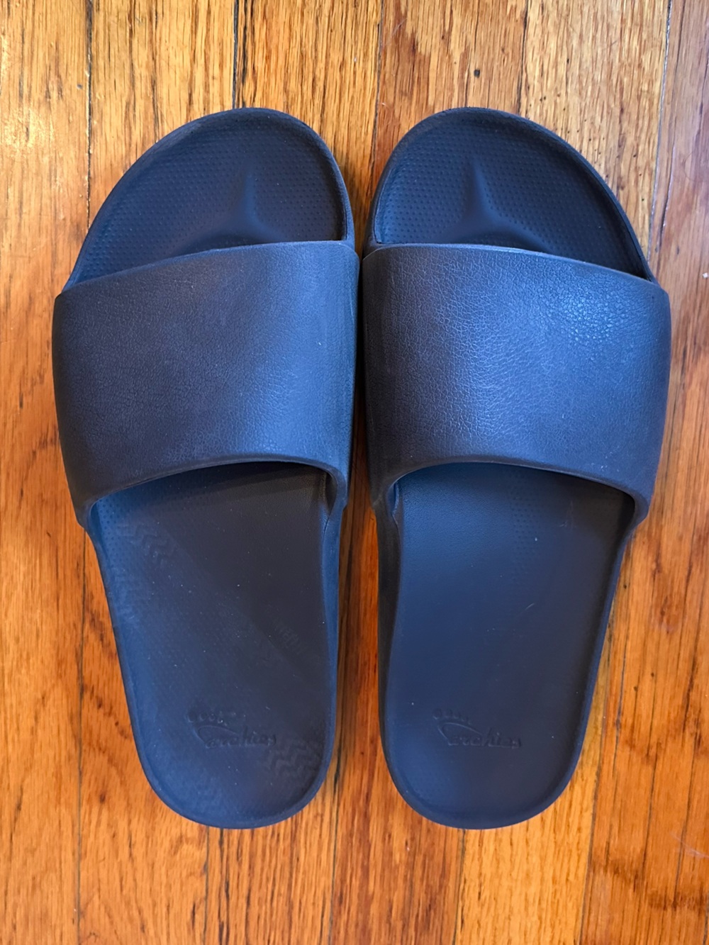 Archie’s slides Men's Black Slide Sandals - Minimal Slip-On Comfort size 10